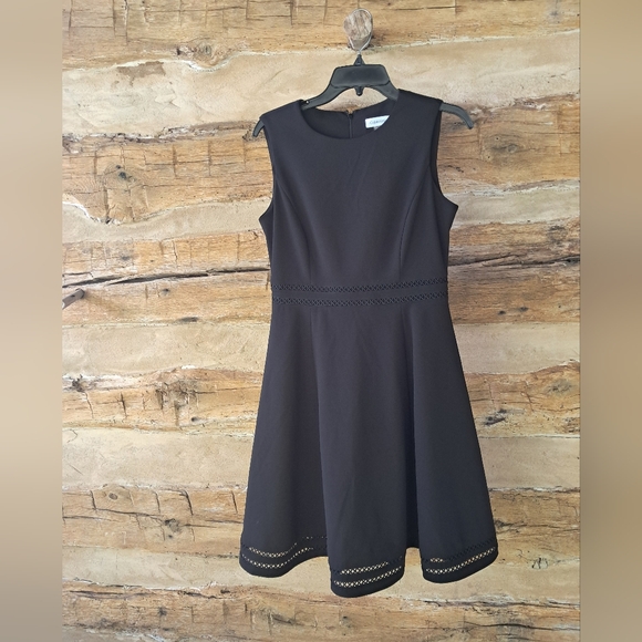 Calvin Klein Dresses & Skirts - Calvin Klein Black Sleeveless Fit & Flare Midi Dress Size 8